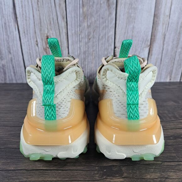 Nike NSW React Vision Lace Up Sneaker Women's Sz 7 Pearl White Green Glow Sesame - Picture 4 of 9